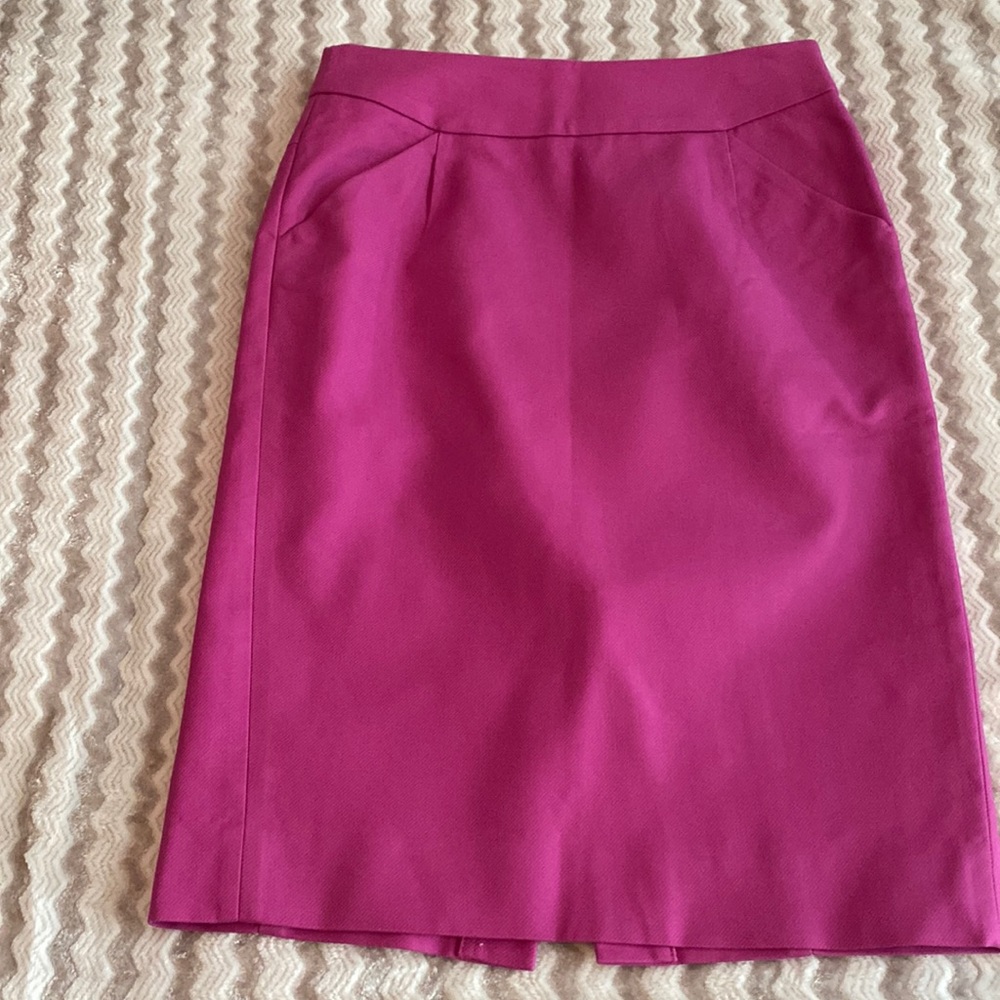 J. Crew Purple Pencil Skirt Size 2